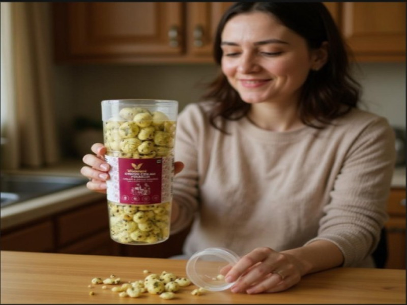 Premium Cream Onion Flavour Makhana [Foxnuts]- 90 grams